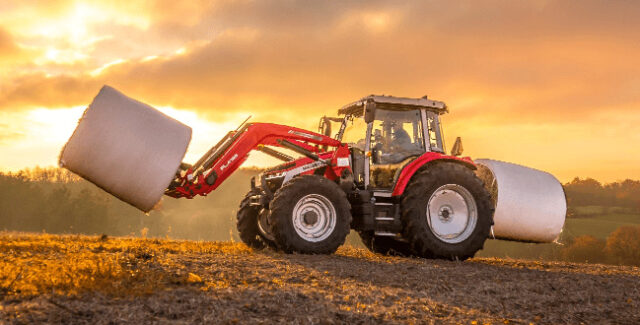 Massey Ferguson 5S tractor at dusk