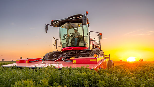 9300 Header series disc headers at sunset